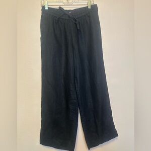 JCrew linen drawstring wide-leg beach pants